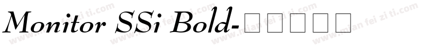 Monitor SSi Bold字体转换